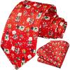 imageChristmas Ties for Men Festival Necktie Funny Vacation Xmas Tie Handkerchief Pocket Square Set for Holiday PartyRed Snowman Box