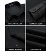 imageHISDERN Mens Dress Shirts Long Sleeve Button Down Shirts for Men Oxford Business Casual Formal Collared Shirt with PocketBlack