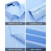 imageHISDERN Mens Dress Shirts Long Sleeve Button Down Shirts for Men Oxford Business Casual Formal Collared Shirt with PocketLight Blue