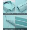 imageHISDERN Mens Dress Shirts Long Sleeve Button Down Shirts for Men Oxford Business Casual Formal Collared Shirt with PocketLight Green
