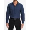 imageHISDERN Mens Dress Shirts Long Sleeve Button Down Shirts for Men Oxford Business Casual Formal Collared Shirt with PocketNavy Blue
