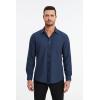 imageHISDERN Mens Dress Shirts Long Sleeve Button Down Shirts for Men Oxford Business Casual Formal Collared Shirt with PocketNavy Blue