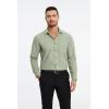 imageHISDERN Mens Dress Shirts Long Sleeve Button Down Shirts for Men Oxford Business Casual Formal Collared Shirt with PocketOlive Green