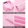 imageHISDERN Mens Dress Shirts Long Sleeve Button Down Shirts for Men Oxford Business Casual Formal Collared Shirt with PocketPink