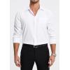 imageHISDERN Mens Dress Shirts Long Sleeve Button Down Shirts for Men Oxford Business Casual Formal Collared Shirt with PocketWhite