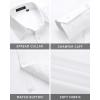 imageHISDERN Mens Dress Shirts Long Sleeve Button Down Shirts for Men Oxford Business Casual Formal Collared Shirt with PocketWhite