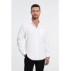imageHISDERN Mens Dress Shirts Long Sleeve Button Down Shirts for Men Oxford Business Casual Formal Collared Shirt with PocketWhite