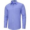 imageHISDERN Mens Dress Shirts Long Sleeve Button Down Shirts for Men Oxford Business Casual Formal Collared Shirt with PocketRoyal Blue