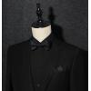 imageBow Ties for Men Check Plaid Self Tie Bow Tie and Pocket Square Bowtie Formal Tuxedo Wedding Bowties Handkerchief Set01black