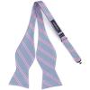 imageBow Ties for Men Check Plaid Self Tie Bow Tie and Pocket Square Bowtie Formal Tuxedo Wedding Bowties Handkerchief SetA02 Pink