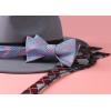 imageBow Ties for Men Check Plaid Self Tie Bow Tie and Pocket Square Bowtie Formal Tuxedo Wedding Bowties Handkerchief SetA02 Pink