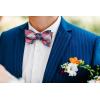 imageBow Ties for Men Check Plaid Self Tie Bow Tie and Pocket Square Bowtie Formal Tuxedo Wedding Bowties Handkerchief SetA04 Pink  Gray  Blue