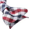 imageBow Ties for Men Check Plaid Self Tie Bow Tie and Pocket Square Bowtie Formal Tuxedo Wedding Bowties Handkerchief SetB04 Red  Grey White