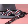 imageBow Ties for Men Check Plaid Self Tie Bow Tie and Pocket Square Bowtie Formal Tuxedo Wedding Bowties Handkerchief SetB04 Red  Grey White