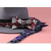 imageBow Ties for Men Check Plaid Self Tie Bow Tie and Pocket Square Bowtie Formal Tuxedo Wedding Bowties Handkerchief SetB05 Red Grey 1