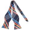 imageBow Ties for Men Check Plaid Self Tie Bow Tie and Pocket Square Bowtie Formal Tuxedo Wedding Bowties Handkerchief SetC01 Blue  Orange