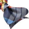 imageBow Ties for Men Check Plaid Self Tie Bow Tie and Pocket Square Bowtie Formal Tuxedo Wedding Bowties Handkerchief SetC01 Blue  Orange