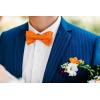 imageBow Ties for Men Check Plaid Self Tie Bow Tie and Pocket Square Bowtie Formal Tuxedo Wedding Bowties Handkerchief SetC04 Orange 1