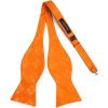 imageBow Ties for Men Check Plaid Self Tie Bow Tie and Pocket Square Bowtie Formal Tuxedo Wedding Bowties Handkerchief SetC04 Orange 1