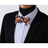 imageBow Ties for Men Check Plaid Self Tie Bow Tie and Pocket Square Bowtie Formal Tuxedo Wedding Bowties Handkerchief SetC04 OrangeN