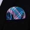 imageBow Ties for Men Check Plaid Self Tie Bow Tie and Pocket Square Bowtie Formal Tuxedo Wedding Bowties Handkerchief SetD01 PinkAqua