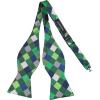 imageBow Ties for Men Check Plaid Self Tie Bow Tie and Pocket Square Bowtie Formal Tuxedo Wedding Bowties Handkerchief SetD02 Green 3