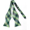 imageBow Ties for Men Check Plaid Self Tie Bow Tie and Pocket Square Bowtie Formal Tuxedo Wedding Bowties Handkerchief SetD04 GreenGrey