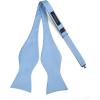 imageBow Ties for Men Check Plaid Self Tie Bow Tie and Pocket Square Bowtie Formal Tuxedo Wedding Bowties Handkerchief SetE01 Light Blue
