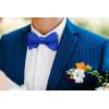 imageBow Ties for Men Check Plaid Self Tie Bow Tie and Pocket Square Bowtie Formal Tuxedo Wedding Bowties Handkerchief SetE01 Royal Blue