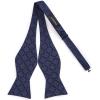 imageBow Ties for Men Check Plaid Self Tie Bow Tie and Pocket Square Bowtie Formal Tuxedo Wedding Bowties Handkerchief SetE05 Navy Blue 1