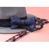 imageBow Ties for Men Check Plaid Self Tie Bow Tie and Pocket Square Bowtie Formal Tuxedo Wedding Bowties Handkerchief SetE05 Navy Blue 1