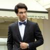 imageBow Ties for Men Check Plaid Self Tie Bow Tie and Pocket Square Bowtie Formal Tuxedo Wedding Bowties Handkerchief SetE05 Navy Blue 1