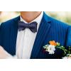 imageBow Ties for Men Check Plaid Self Tie Bow Tie and Pocket Square Bowtie Formal Tuxedo Wedding Bowties Handkerchief SetE06 Navy Blue 2
