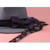imageBow Ties for Men Check Plaid Self Tie Bow Tie and Pocket Square Bowtie Formal Tuxedo Wedding Bowties Handkerchief SetF01 Dark Purple