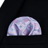 imageBow Ties for Men Check Plaid Self Tie Bow Tie and Pocket Square Bowtie Formal Tuxedo Wedding Bowties Handkerchief SetF02 Light Purple