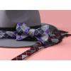 imageBow Ties for Men Check Plaid Self Tie Bow Tie and Pocket Square Bowtie Formal Tuxedo Wedding Bowties Handkerchief SetF03 PurpleGrey
