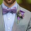 imageBow Ties for Men Check Plaid Self Tie Bow Tie and Pocket Square Bowtie Formal Tuxedo Wedding Bowties Handkerchief SetF04 Purple