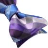 imageBow Ties for Men Check Plaid Self Tie Bow Tie and Pocket Square Bowtie Formal Tuxedo Wedding Bowties Handkerchief SetF05 Purple  Blue