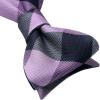 imageBow Ties for Men Check Plaid Self Tie Bow Tie and Pocket Square Bowtie Formal Tuxedo Wedding Bowties Handkerchief SetF06 Grape Purple