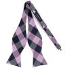 imageBow Ties for Men Check Plaid Self Tie Bow Tie and Pocket Square Bowtie Formal Tuxedo Wedding Bowties Handkerchief SetF06 Grape Purple