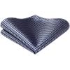 imageBow Ties for Men Check Plaid Self Tie Bow Tie and Pocket Square Bowtie Formal Tuxedo Wedding Bowties Handkerchief SetG02 GreyNavy