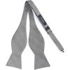 imageBow Ties for Men Check Plaid Self Tie Bow Tie and Pocket Square Bowtie Formal Tuxedo Wedding Bowties Handkerchief SetG03 Light Grey