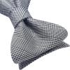 imageBow Ties for Men Check Plaid Self Tie Bow Tie and Pocket Square Bowtie Formal Tuxedo Wedding Bowties Handkerchief SetG03 Light Grey