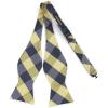 imageBow Ties for Men Check Plaid Self Tie Bow Tie and Pocket Square Bowtie Formal Tuxedo Wedding Bowties Handkerchief SetH01 Yellow Grey