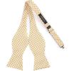 imageBow Ties for Men Check Plaid Self Tie Bow Tie and Pocket Square Bowtie Formal Tuxedo Wedding Bowties Handkerchief SetH03 Yellow 2
