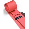 imageHISDERN Mens Solid Color Ties Formal Satin Necktie and Pocket Square Set Classic Wedding Business Tie ampamp HandkerchiefBcoral
