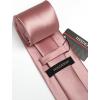 imageHISDERN Mens Solid Color Ties Formal Satin Necktie and Pocket Square Set Classic Wedding Business Tie ampamp HandkerchiefCblush Pink