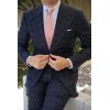 imageHISDERN Mens Solid Color Ties Formal Satin Necktie and Pocket Square Set Classic Wedding Business Tie ampamp HandkerchiefCpink