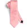imageHISDERN Mens Solid Color Ties Formal Satin Necktie and Pocket Square Set Classic Wedding Business Tie ampamp HandkerchiefCpink