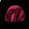 imageHISDERN Mens Solid Color Ties Formal Satin Necktie and Pocket Square Set Classic Wedding Business Tie ampamp HandkerchiefDburgundy